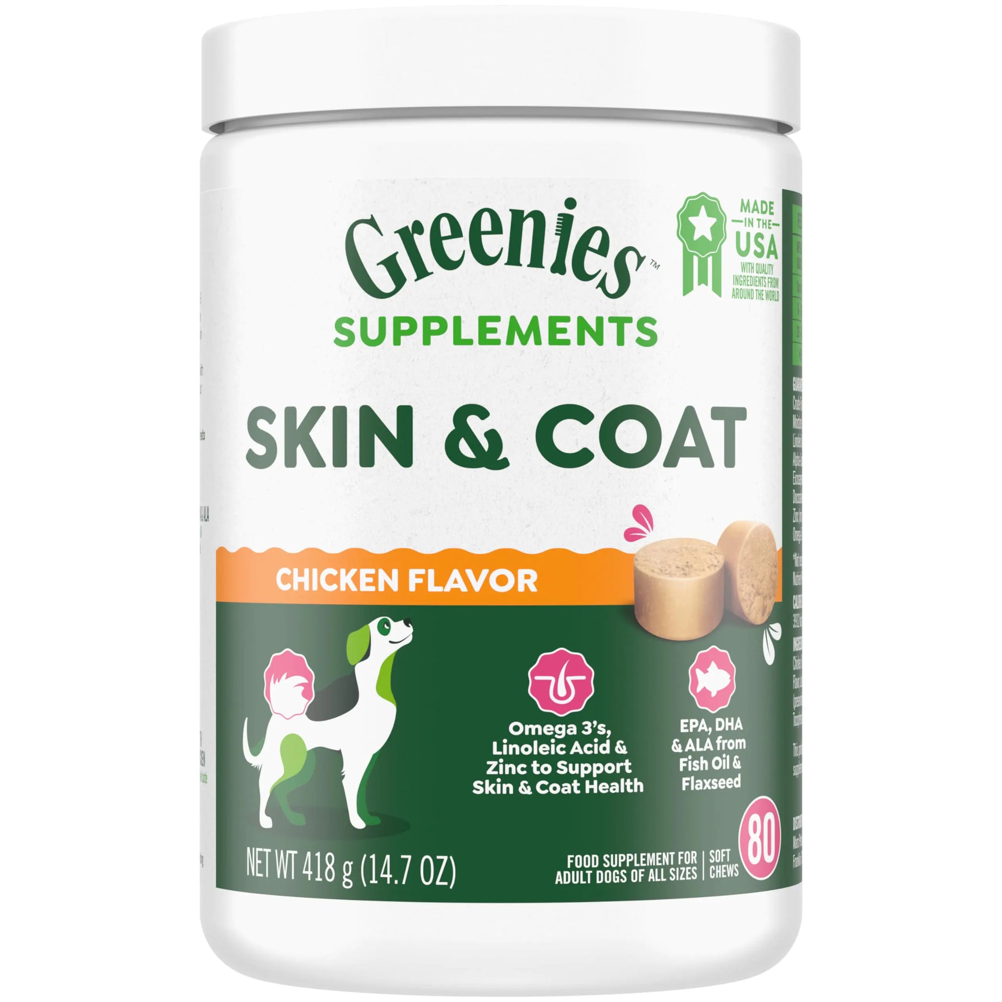 Greenies Supplements Dog Skin and Coat